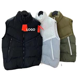 High Quality Custom <b>Lightweight</b> Short Sleeve <b>Men's</b> Winter Waistcoat Warm Cotton <b>Padded</b> Zipper <b>Jacket</b> Casual Outer Wear - Product Image 4