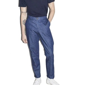 Jeans en denim brut vintage personnalisés pour hommes et femmes, fabricants de vêtements brodés, jeans baggy - Product Image 1