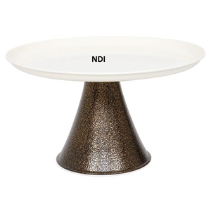 Exclusive Design Rounded Shape Birthday Party Celebration Metal <b>Cake</b> <b>Server</b> Stand In White Powder Coated Finishing For hotels - Product Image 1