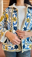 Derniers vêtements pour femmes Nouveau Suzani Boho Chic Veste à la mode Broderie à la main Respirant Coton Direct Derniers vêtements pour femmes