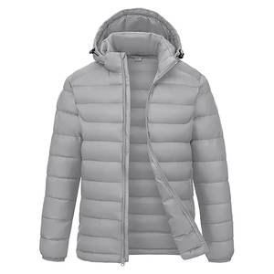 Chaqueta Acolchada con Capucha Desmontable para Hombre, Resistente al Agua, Ligera, Aislante, para Invierno, con Puños Elásticos Ajustables - Product Image 1