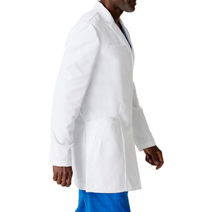 Bata Blanca nueva para médicos, ropa de trabajo de manga larga para hombres, bata de laboratorio médica transpirable - Product Image 5