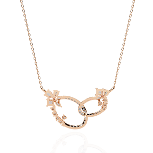 Mecylife จี้สร้อยคอต่างประเทศของขวัญดีไซน์หรูหราสร้อยคอแต่งงานวินเทจเพชรมนตรา - Product Image 4