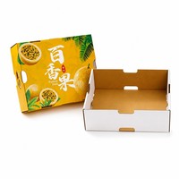 Boîte cadeau en carton ondulé imprimée sur mesure pour fruits tropicaux frais, avec couvercle ventilé, vente en gros