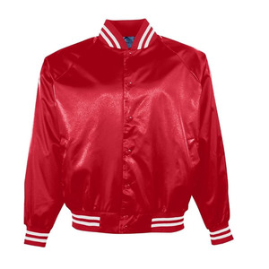 2024 nouvelle conception OEM vêtements personnalisés veste universitaire de baseball adulte pour hommes, veste universitaire en soie de Satin de bombardier léger d'hiver - Product Image 4