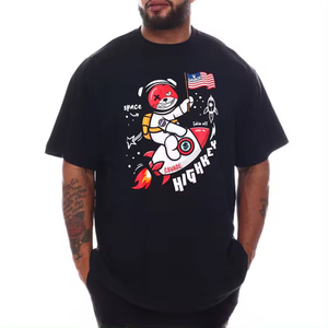 เสื้อยืดผู้ชายทรงหลวมสะพายไหล่ทรงหลวมพิมพ์ลายเสื้อยืดผ้าฝ้าย100% ดีไซน์ตามสั่ง - Product Image 6