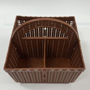 Durable PP <b>Plastic</b> Storage <b>Basket</b> <b>Handle</b> 3 Compartments Adjustable Design Convenient for Kitchen Use OEM ODM for Global Market - Product Image 4