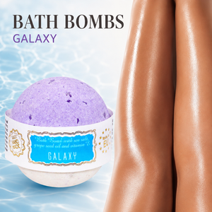 Bomba de Baño Relajante Galaxy 180g, Efervescente Artesanal con Sales Marinas, Aceites Esenciales Naturales y Vitamina E, Bomba de Baño de Lujo Hecha en la UE - Product Image 4