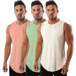 Wholesale Custom Cotton Stringer Gym Vest Fitness <b>Singlet</b> Workout Muscle Bodybuilding <b>Mens</b> Tank top - Product Image 5