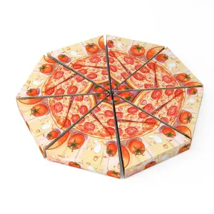 Fabricantes de embalagens recicláveis caixas de pizza triangulares para venda fatias de pizza individuais