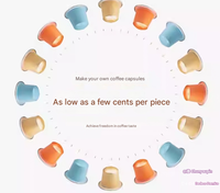 Les coquilles de capsules de café jetables conviennent au remplissage de café et de poudre de sucre. Ces capsules contiennent du papier aluminium