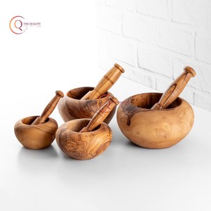Juego de mortero y Maja de madera hecho a mano, trituradora de hierbas de madera con clase con herramienta de cocina y hogar de gran calidad para moler especias - Product Image 5