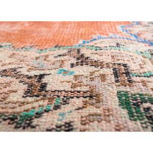 Alfombra Vintage de Lana 9x12 Roja y Naranja, Anudada a Mano, con Medallón, Rectangular, con Patrones de Rompecabezas y Patchwork, para Entrada, Pasillo y Sala de Estar - Product Image 3