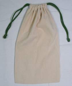 Sacs de rangement en coton biologique recyclable à cordon personnalisés pour cadeaux et artisanat - Pochettes de rangement imprimées à l'écran - Product Image 4