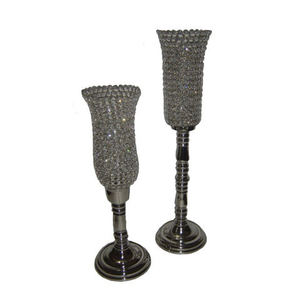 Juego de 2 candelabros de Metal de cristal grabados a mano hechos a medida para hoteles decoraciones navideñas nueva boda artículo de venta caliente - Product Image 1