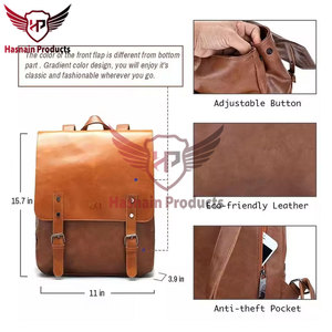 Sac à dos pour ordinateur portable à la mode avec bracelet en cuir personnalisé, conception étanche, texture douce, sac à bandoulière unisexe-Offre Spéciale Direct - Product Image 4