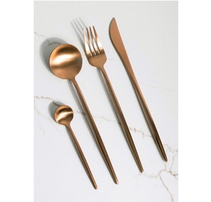 Ensemble de couverts en acier inoxydable moderne et luxueux, écologique, avec polissage miroir et logo gravé au laser, pour les fêtes à domicile et les restaurants - Product Image 1
