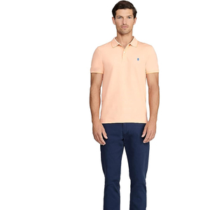 Polo de golf de diseño personalizado para hombre, estampado liso de alta calidad, manga corta, informal, elegante, bordado, talla XL - Product Image 1