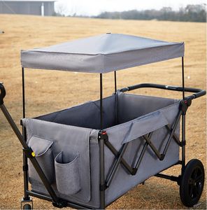 折りたたみ式キャンプカート、折りたたみ式ユーティリティヘビーデューティー150Lワゴンカート、食料品、スポーツ、庭用 - Product Image 4