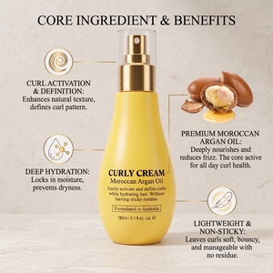 <span class=keywords><strong>Crema</strong></span> <span class=keywords><strong>per</strong></span> Capelli <span class=keywords><strong>Ricci</strong></span> Biologica all'Ingrosso, Nutriente e Idratante con Olio di Argan Puro e Ingredienti Naturali - Product Image 3