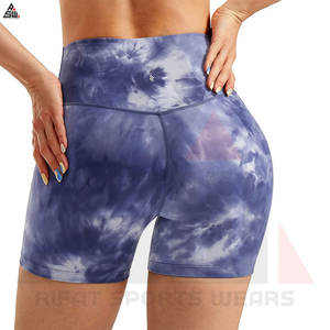 Venta al por mayor mujeres transpirable entrenamiento Yoga pantalones cortos cintura media botín Push up gimnasio Scrunch fruncido levantamiento de glúteos pantalones cortos deportivos de lona - Product Image 5