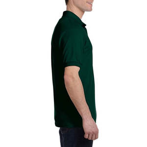 Logotipo personalizado Serigrafía Transpirable Tallas grandes Jersey Sólido Hombre para Camisas Verde oscuro para el cuello - Product Image 3