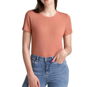 T-shirts pour jeunes femmes imprimés personnalisés OEM 95% coton 5% Spandex T-shirts vierges respirants décontractés de grande taille de qualité supérieure - Product Image 1