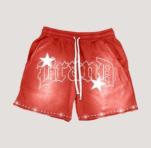 Streetwear Wear <b>Summer</b> OEM Two Piece Set Acid Wash Sleeveless T-<b>Shirts</b> and Shorts Raw Hem Two Piece Short Set <b>for</b> <b>Men</b> - Product Image 5