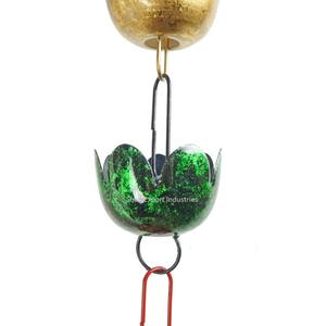 รางน้ำแบบแขวนสไตล์วินเทจขนาดเส้นผ่าศูนย์กลาง30มม. โซ่โลหะดอกลิลลี่หลายสีสำหรับตกแต่งสวนและกลางแจ้ง - Product Image 3