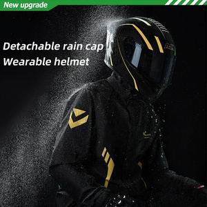 Ensemble de vêtements de <span class=keywords><strong>pluie</strong></span> légers et imperméables, veste et pantalon de <span class=keywords><strong>pluie</strong></span> respirants, imperméable enduit de PVC pour les trajets quotidiens, le camping et le vélo - Product Image 5