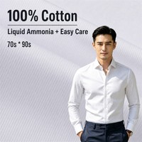 Tissu Premium 100% Coton Peigné Blanchi 70s*90s Finition à l'Ammoniaque Liquide Tissé Léger Respirant Doux Facile d'Entretien Blanc