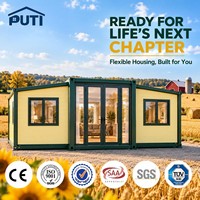 Bon prix, maison conteneur de 20 pieds, design personnalisé, maison modulaire résistante aux intempéries, petit projet d'habitation familiale