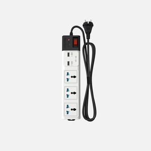 Nouvelle bande d'alimentation de protection contre les surtensions avec 3 prises de chargeur de téléphone USB 2 Type A prise d'extension électrique - Product Image 1