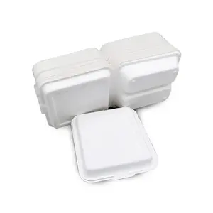 Contenitore per Pranzo Usa e Getta 9x8'' con 2 Scomparti a Conchiglia - Product Image 1