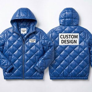 Chaqueta Acolchada Gruesa y Brillante para Hombre, Chaqueta Bomber Impermeable con Capucha, Chaqueta de Plumón de Invierno, Personalizada OEM/ODM - Product Image 4