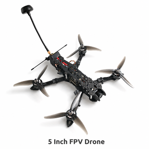 Dron FPV de 5 Pulgadas, Quadcopter con Marco de Fibra de Carbono, Motor sin Escobillas, Cámara FPV, UAV Ligero para Entrenamiento, OEM, ODM - Product Image 1