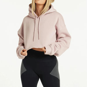 Sudadera con Capucha Corta de Invierno para Mujer, Nueva Moda, Talla Grande, 100% Algodón, Transpirable, Estilo Único - Product Image 5