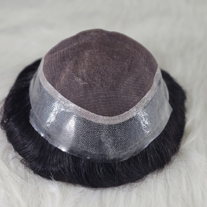 New Times Men's Kinky Straight Remy Perruque Peau Française Naturelle Dentelle Transparente PU Toupee Style Vague Profonde-Stock En Gros Australie - Product Image 5