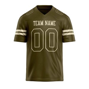 Camiseta de fútbol americano de último estilo, Media manga, cuello en V, ajuste Regular, tela de secado rápido, camiseta de fútbol americano duradera - Product Image 2