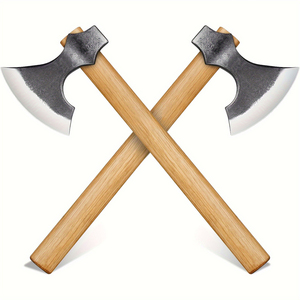 Hacha de Acero al Carbono para Acampar al Aire Libre con Mango de Madera Antideslizante, Grado Industrial para Corte - Product Image 1