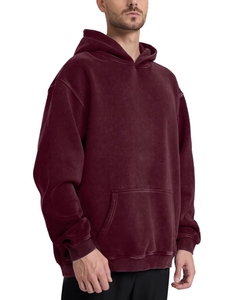 Nouveau Vintage basiques surdimensionné pull à capuche décontracté col rond longue longueur 3XL taille couleur unie tissu tricoté et prix de gros - Product Image 5