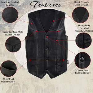 Genuine Leather <b>Vest</b> Comfortable Fit Crafted For Daily Wear Easy Layering And Long Lasting <b>Fashion</b> Appeal - Product Image 5