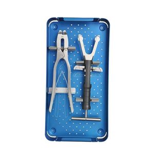 Ensemble d'instruments de chirurgie manuelle de Fixation d'implantation orthopédique outils chirurgicaux de base de bloc de sertissage de câble en acier - Product Image 4