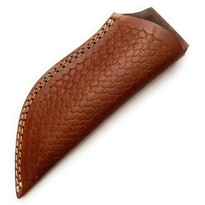 Funda ligera impermeable de cuero de grano completo de alta calidad con correa de hebilla segura para cuchillo de caza OEM/ODM personalizable - Product Image 2