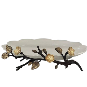 Utensilios de cocina para el hogar, hotel, restaurante, chapado en oro, redondo, acero inoxidable, latón, resina metálica, molde epoxi con textura martillada - Product Image 5