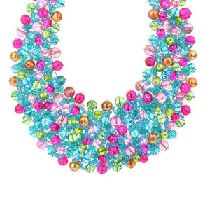 Collar gargantilla de cuentas de semillas coloridas para mujer más vendida con perlas y diamantes para fiestas bodas estilo religioso ¡Compre ahora! - Product Image 1