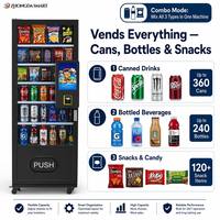 Distributeur Automatique 24h/24 de Boissons Fraîches et Snacks, 60 Voies, Gestion Cloud SDK, Conformité ADA