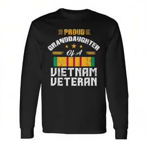 Maglietta a Maniche Lunghe VETERAN 365, Orgogliosa Nepoletta di un Veterano del Vietnam, Abbigliamento Promozionale Personalizzabile - Product Image 2