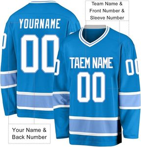 Jersey de hockey sobre hielo impreso por sublimación logotipo bordado personalizado equipo deportivo precio barato al por mayor - Product Image 2