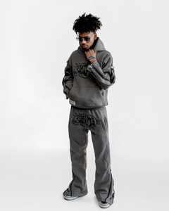 Fabricants de vêtements survêtement imprimé Dtg personnalisé ensembles de pantalons de survêtement baggy et de pulls à capuche survêtements à broderie lavée - Product Image 4